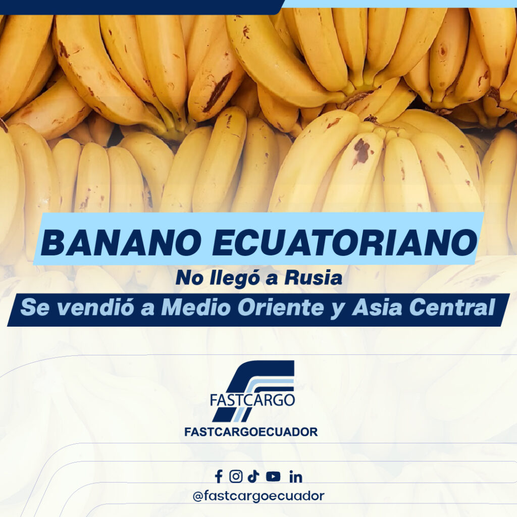 Banano Ecuatoriano no llegó a Rusia, se vendió a Asia Central y Medio Oriente